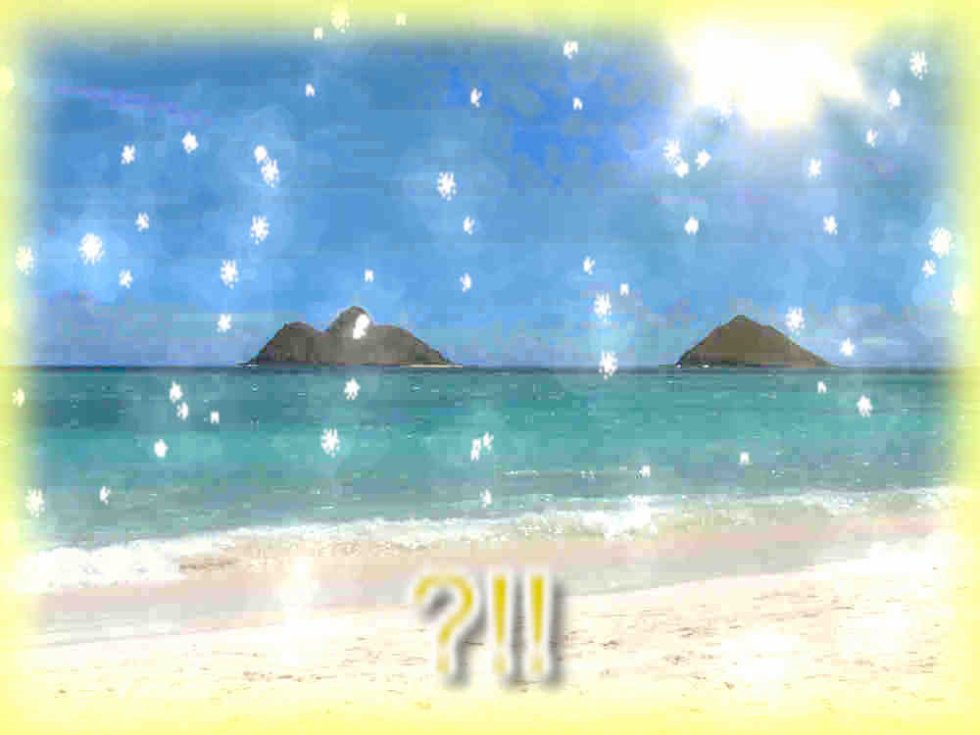 Snow sun beach weirdcore